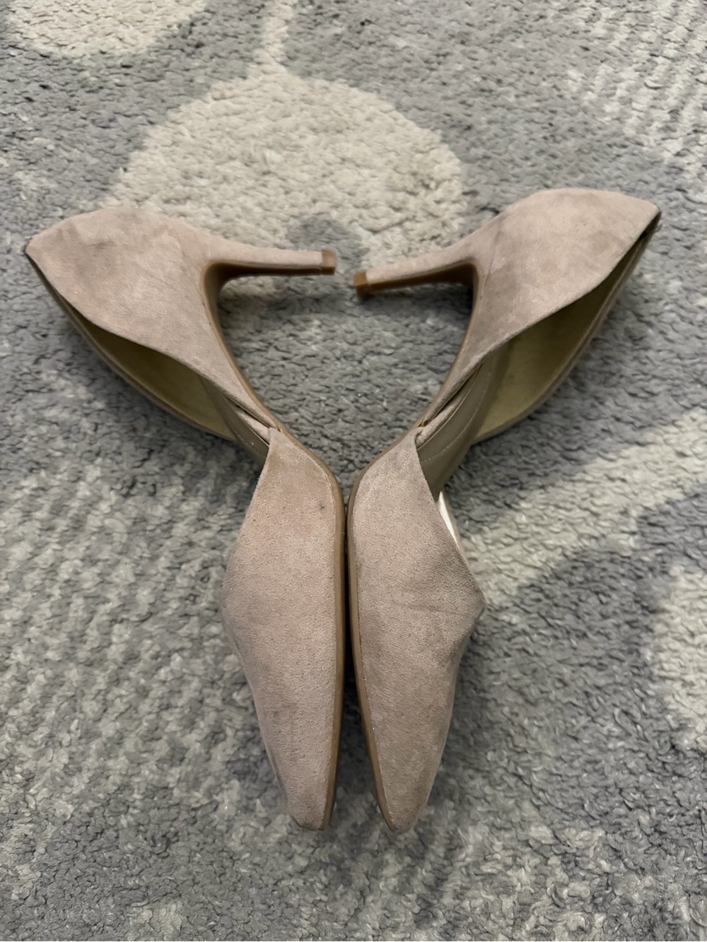 Bandolino Taupe Faux Suede D'Orsay Pointed Toe Heels - Picture 2 of 6
